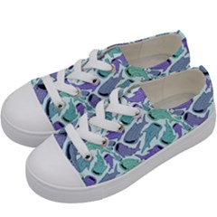 Whale Sharks Kids  Low Top Canvas Sneakers by mbendigo