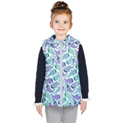 Whale Sharks Kid s Hooded Puffer Vest by mbendigo