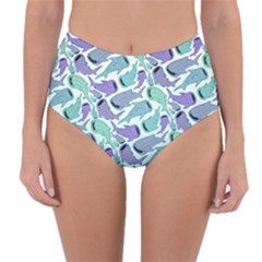 Whale Sharks Reversible High-waist Bikini Bottoms by mbendigo