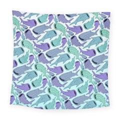 Whale Sharks Square Tapestry (large) by mbendigo