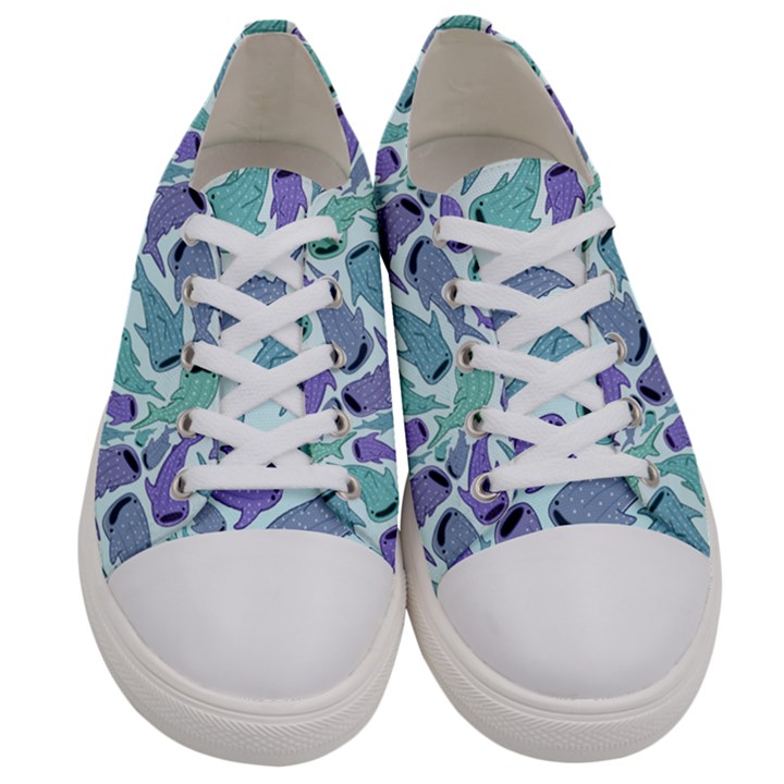 Whale Sharks Women s Low Top Canvas Sneakers