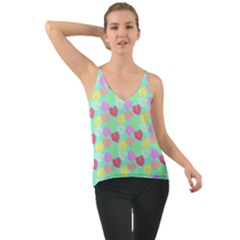 Pastel Rainbow Monstera Chiffon Cami by PodArtist