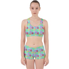 Pastel Rainbow Monstera Work It Out Gym Set by PodArtist