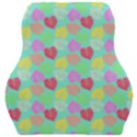 Pastel Rainbow Monstera Car Seat Velour Cushion  View1