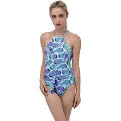 Whale Sharks Go With The Flow One Piece Swimsuit by mbendigo