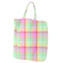 Pastel Rainbow Sorbet Ice Cream Check Plaid Giant Grocery Tote View1