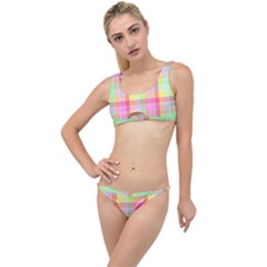 Pastel Rainbow Sorbet Ice Cream Check Plaid The Little Details Bikini Set by PodArtist