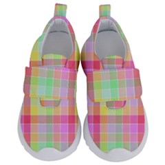 Pastel Rainbow Sorbet Ice Cream Check Plaid Velcro Strap Shoes by PodArtist