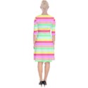 Pastel Rainbow Sorbet Horizontal Deck Chair Stripes Wrap Up Cocktail Dress View2