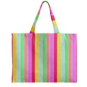 Pastel Rainbow Sorbet Deck Chair Stripes Zipper Mini Tote Bag View1