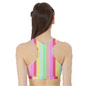 Pastel Rainbow Sorbet Deck Chair Stripes Sports Bra with Border View2