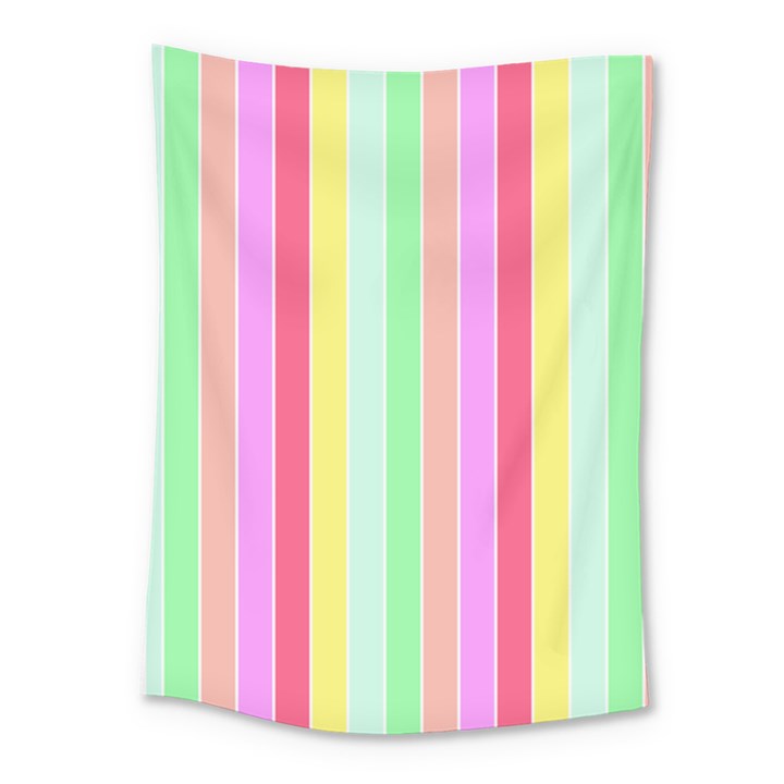 Pastel Rainbow Sorbet Deck Chair Stripes Medium Tapestry