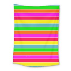 Neon Hawaiian Rainbow Horizontal Deck Chair Stripes Medium Tapestry by PodArtist