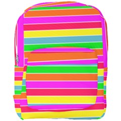 Neon Hawaiian Rainbow Horizontal Deck Chair Stripes Full Print Backpack