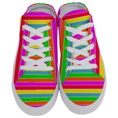 Neon Hawaiian Rainbow Horizontal Deck Chair Stripes Half Slippers