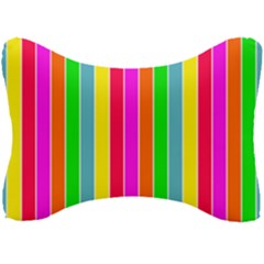 Neon Hawaiian Rainbow Deck Chair Stripes Seat Head Rest Cushion by PodArtist