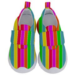 Neon Hawaiian Rainbow Deck Chair Stripes Velcro Strap Shoes