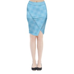 Oktoberfest Bavarian Blue Mini Houndstooth Check Midi Wrap Pencil Skirt by PodArtist