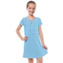 Oktoberfest Bavarian Blue Mini Houndstooth Check Kids  Cross Web Dress View1