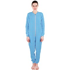 Oktoberfest Bavarian Blue Houndstooth Check Onepiece Jumpsuit (ladies)  by PodArtist