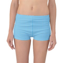 Oktoberfest Bavarian Blue Houndstooth Check Boyleg Bikini Bottoms by PodArtist