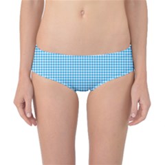 Oktoberfest Bavarian Blue Houndstooth Check Classic Bikini Bottoms by PodArtist