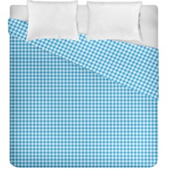 Oktoberfest Bavarian Blue Houndstooth Check Duvet Cover Double Side (king Size) by PodArtist