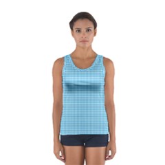 Oktoberfest Bavarian Blue Houndstooth Check Sport Tank Top  by PodArtist