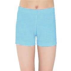 Oktoberfest Bavarian Blue Houndstooth Check Kids Sports Shorts by PodArtist