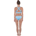 Oktoberfest Bavarian Blue Houndstooth Check Cross Back Hipster Bikini Set View2