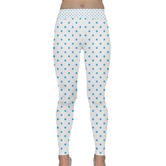 Mini Oktoberfest Bavarian Blue Polkadots On White Classic Yoga Leggings by PodArtist