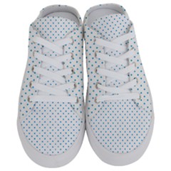 Mini Oktoberfest Bavarian Blue Polkadots On White Half Slippers by PodArtist