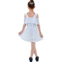 Mini Oktoberfest Bavarian Blue Polkadots on White Kids  Shoulder Cutout Chiffon Dress View2