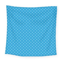 Mini White Polkadots On Oktoberfest Bavarian Blue Square Tapestry (large)