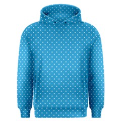 Mini White Polkadots On Oktoberfest Bavarian Blue Men s Overhead Hoodie by PodArtist