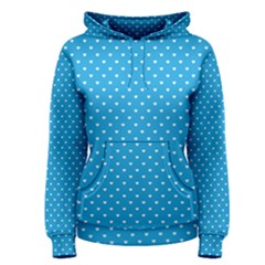 Mini White Love Hearts On  Oktoberfest Bavarian Blue Women s Pullover Hoodie by PodArtist