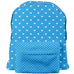 Mini White Love Hearts On  Oktoberfest Bavarian Blue Giant Full Print Backpack by PodArtist