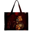 Funny Steampunk Skeleton, Clocks And Gears Zipper Mini Tote Bag View2