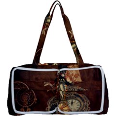 Funny Steampunk Skeleton, Clocks And Gears Multi Function Bag	 by FantasyWorld7