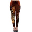 Funny Steampunk Skeleton, Clocks And Gears Lightweight Velour Leggings View1