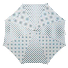 Oktoberfest Bavarian Blue Mini Love Hearts On White Straight Umbrellas by PodArtist