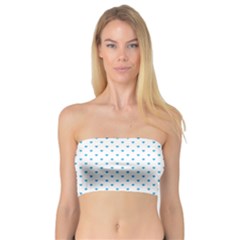 Oktoberfest Bavarian Blue Mini Love Hearts On White Bandeau Top by PodArtist