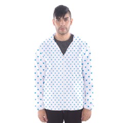 Oktoberfest Bavarian Blue Mini Love Hearts On White Hooded Windbreaker (men) by PodArtist