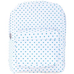 Oktoberfest Bavarian Blue Mini Love Hearts On White Full Print Backpack by PodArtist