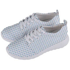 Oktoberfest Bavarian Blue Mini Love Hearts On White Men s Lightweight Sports Shoes by PodArtist