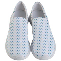 Oktoberfest Bavarian Blue Mini Love Hearts On White Women s Lightweight Slip Ons by PodArtist