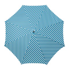 Oktoberfest Bavarian Blue And White Small Candy Cane Stripes Golf Umbrellas by PodArtist