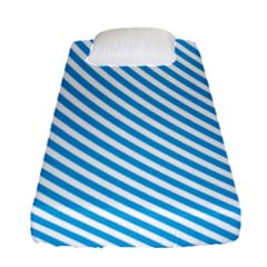 Oktoberfest Bavarian Blue And White Small Candy Cane Stripes Fitted Sheet (single Size)