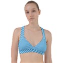 Oktoberfest Bavarian Blue and White Small Candy Cane Stripes Sweetheart Sports Bra View1