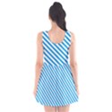 Oktoberfest Bavarian Blue and White Small Candy Cane Stripes Scoop Neck Skater Dress View2